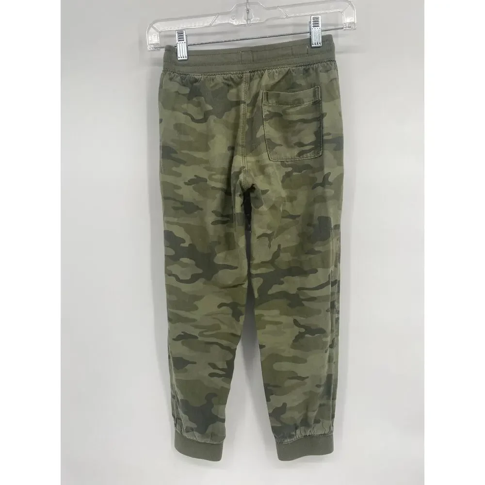 Gap Kids Green Camoflage Camo Jogger Pants Elastic Waist Medium